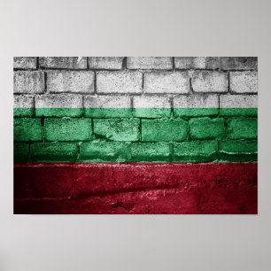 Poster Mur drapeau de Bulgarie