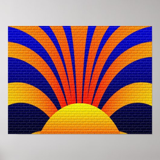 Poster Mur du coucher du soleil (Devant)