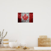 Poster Mur du drapeau du Canada (Cuisine)