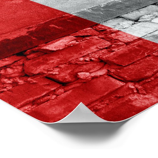 Poster Mur du drapeau du Canada (Coin)