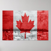 Poster Mur du drapeau du Canada (Devant)