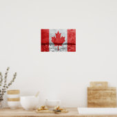 Poster Mur du drapeau du Canada (Cuisine)