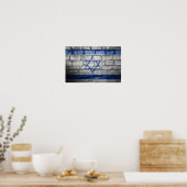 Poster Mur du drapeau israélien (Cuisine)