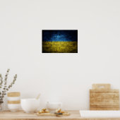 Poster Mur du drapeau ukrainien (Cuisine)