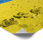 Poster Mur du drapeau ukrainien (Coin)