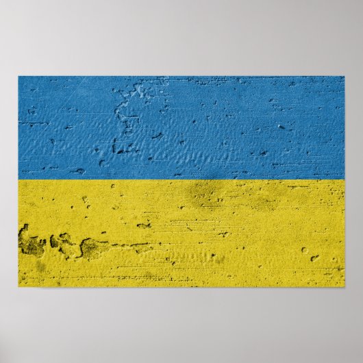 Poster Mur du drapeau ukrainien (Devant)