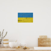 Poster Mur du drapeau ukrainien (Cuisine)
