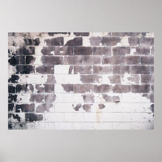 Poster Mur en béton blanc et brun (Devant)