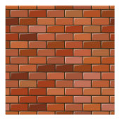 Poster mur en brique (Devant)