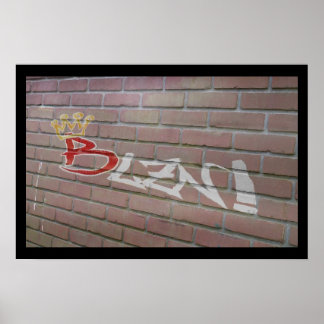 Poster Mur en brique blonde