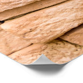 Poster mur en brique de texture beige gros plan (Coin)