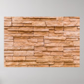 Poster mur en brique de texture beige gros plan (Devant)