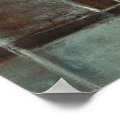 Poster Mur en brique rouge et gris (Coin)