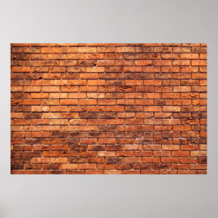 Poster Mur en brique structure rouge