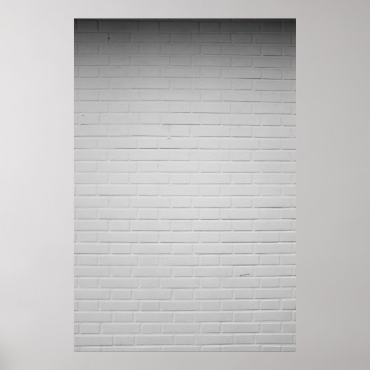 Poster Mur en briques blanches (Devant)