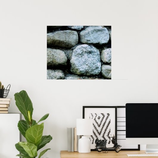Poster Mur en pierre (Bureau à domicile)