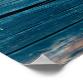 Poster Mur en rondins bleu. arrière - plan Abstrait et (Coin)