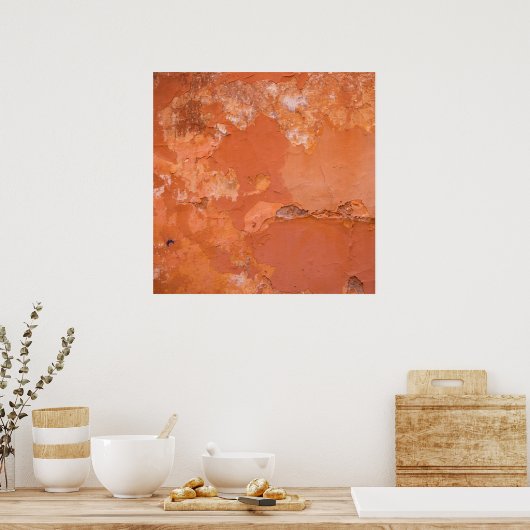 Poster Mur en terre cuite à l'affiche de Rome (Cuisine)