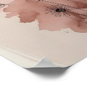 Poster Mur floral Abstrait moderne Art VII (Coin)