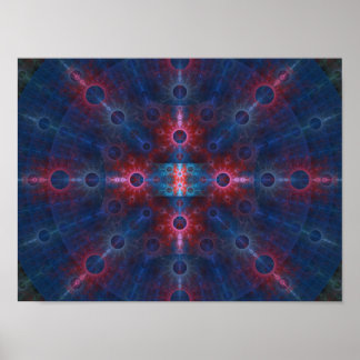 Poster Mur fractionné multicolore