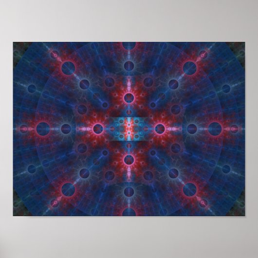 Poster Mur fractionné multicolore (Devant)