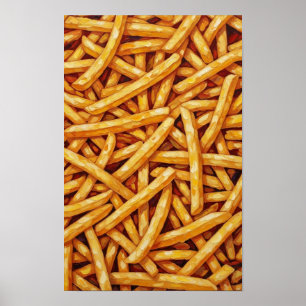 Poster Mur. frites françaises.