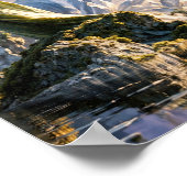 Poster Mur Géant Fleur Fantasy Paysage Bleu et Crème (Coin)