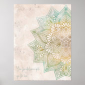Poster Mur indien de mandala de ton naturel unique (Devant)