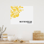 Poster Mur "Marcher par la foi" Imprimer en jaune (Cuisine)