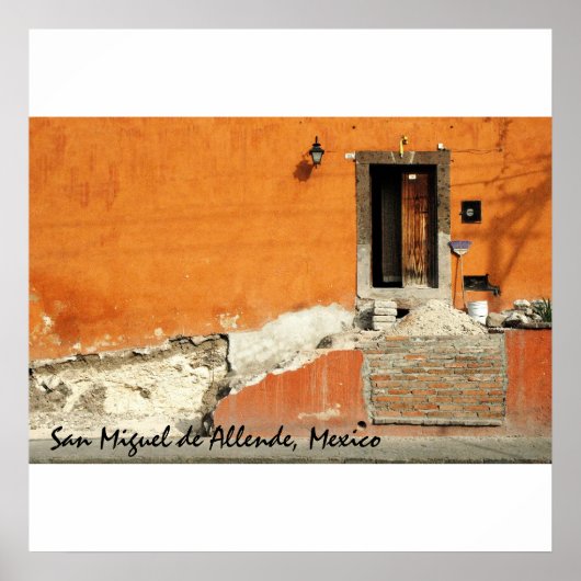 Poster Mur orange (Devant)