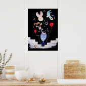 Poster Mur rose 20x28 (Cuisine)