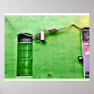 Poster Mur vert Abstrait