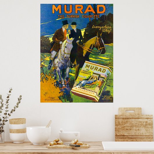 Poster Murad Cigarettes 1910 The Turkish Cigarette (Cuisine)