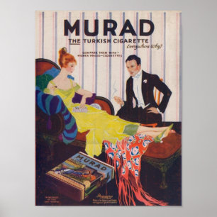 Poster Murad Cigarettes turques 2