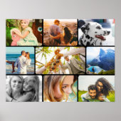 Poster mural 9 Modèle photo Roundé Frame Collage (Devant)