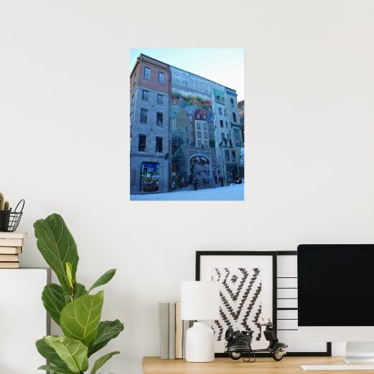 Poster Mural à Old Québec, Québec, Canada (Bureau à domicile)