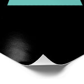 Poster mural Arlequin (Noir, Aqua & Rose) (Coin)