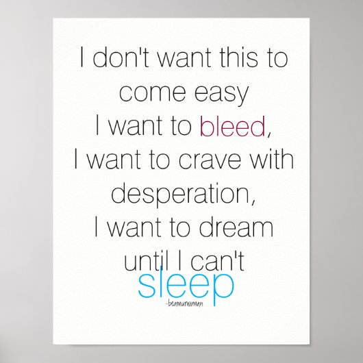 Poster mural Citations inspirationnelles Je veux r (Devant)