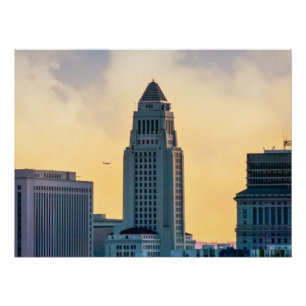 Poster Mural de l'hôtel de ville de Los Angeles Centre-