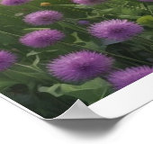 Poster mural des jonquilles violettes personnalisé (Coin)