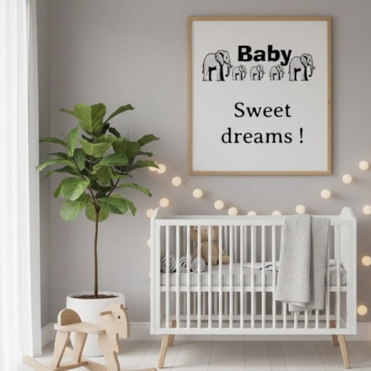 Poster mural éléphant double face personnalisable