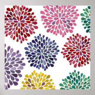 Poster mural Fleur Fleur Fleur Art Chambre Moderne