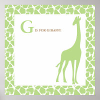 Poster mural Giraffe Baby Bedroom