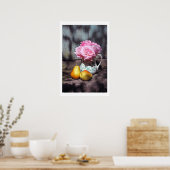 Poster mural rose et poires (Cuisine)
