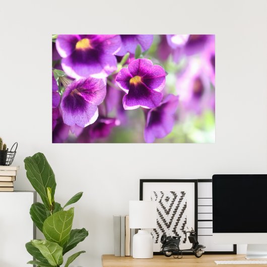 Poster mural violet violet (Bureau à domicile)