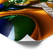 Poster murale avec design couleur Brésil (Coin)
