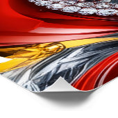 Poster murale avec design de couleurs allemandes (Coin)