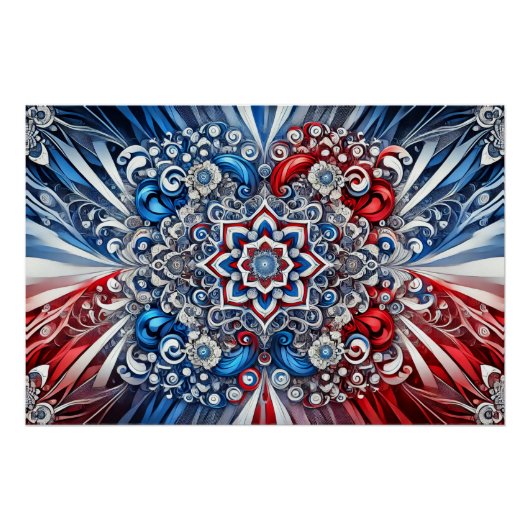 Poster murale avec design de couleurs françaises (Devant)