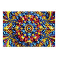 Poster murale avec design de couleurs roumaines