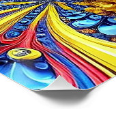 Poster murale avec design de couleurs roumaines (Coin)